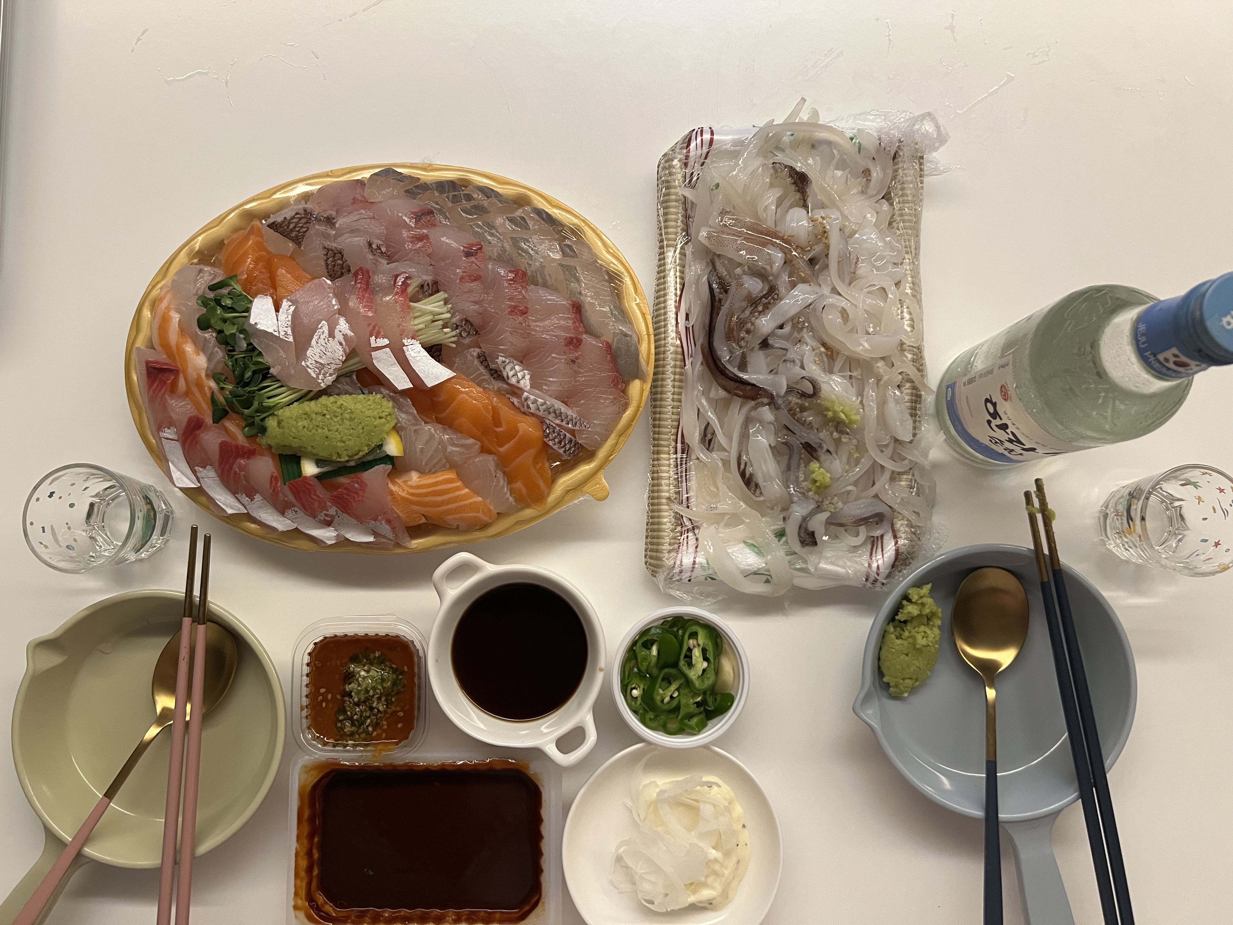 모둠, 오징어회